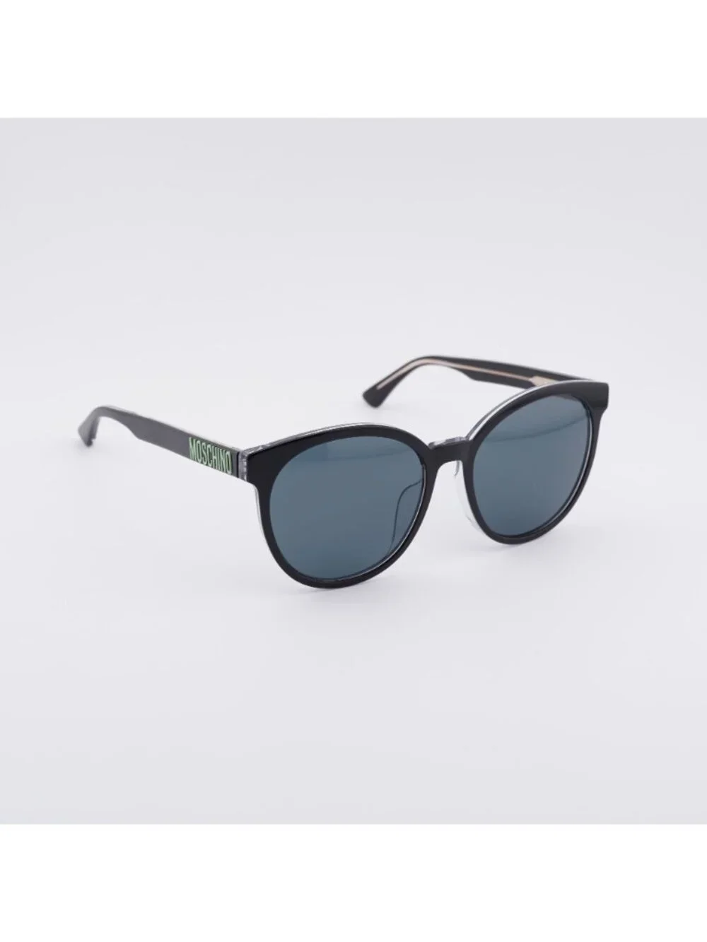 Moschino MOS151/F/S 07C5 IR Sunglasses Black Round Frame, Grey Lenses